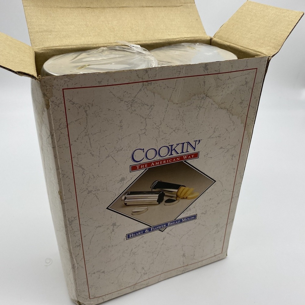 New Cookin' The American Way Heart and Flower Bread Canapé Molds NIB